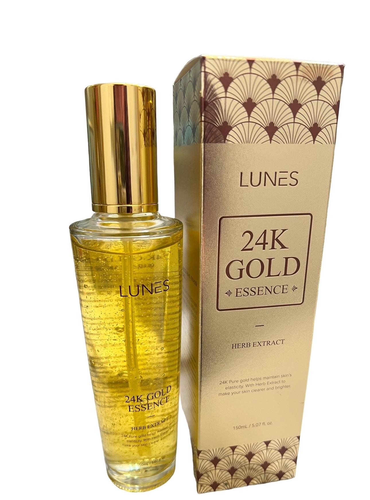 24K Gold Essence Herb Extract LUNES Serum 150mL/ 13.06 oz  Made in Korea- Skincare