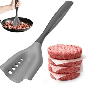 Nylon Heat-Resistant Meat Chopper & Mincing Spatula – Hamburger Ground Meat Masher & Potato Tool, Non-Scratch Cookware-Friendly Kitchen Accessory for Beef, Poultry & Veggies, Daily Cooking Essential, Great Gift for Home Cooks, Parents & BBQ Fans