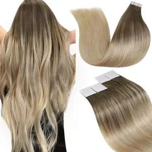 LaaVoo Human Hair Tape in Extensions Balayage Tape in Hair Extensions 20 Counts FallFreshness