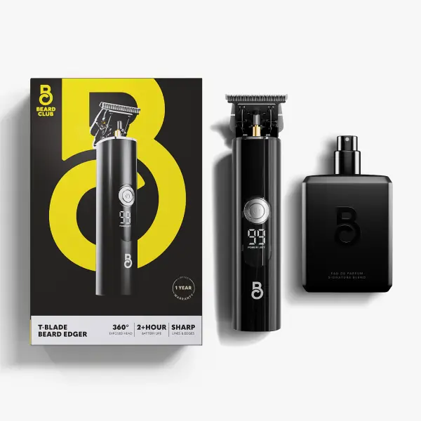Beard Club T-Blade Beard Edger Trimmer and Signature Blend Cologne Set — Sharp Lines, Smooth Finish, Irresistible Scent