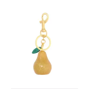 Cute Pear Design Keychain, Fashionable Fruit Design Keychain for Women & Men, Trendy All-match & Exquisite Keychain for Birthday Gift, Keychain Pendant