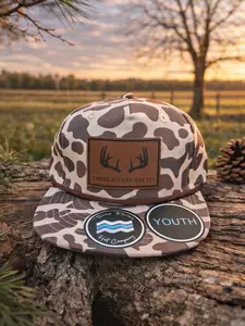 Youth Deer Antlers Hunting Camo Snapback Hat Kids Rope Trucker Cap Outdoor Hunter Hat for Boys Girls Gift