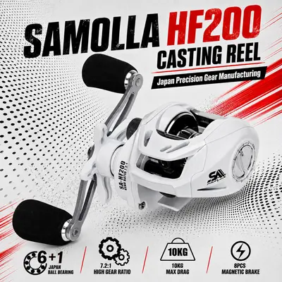 baitcasting reel braking system CONBROS Reel, Baitcaster Fishing Reel, Magnet System,17.8LB Carbon Fiber Drag,10 +1 Shielded Stainless Steel Ball Bearings,7.3:1 Gear Ratio (Left Hand-7.3：1) : Sports & Outdoors More stable and farther casting Smooth Dual Braking System -