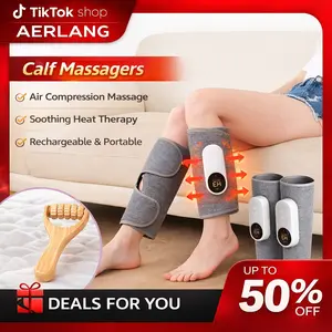 Leg Massager Set of 2 with Air Compression & Heat Function 3 Intensity Settings for Calf Relief Cordless Dual-purpose for Feet Legs Thighs and Knees Ideal Gift for Christmas 1Pc massager