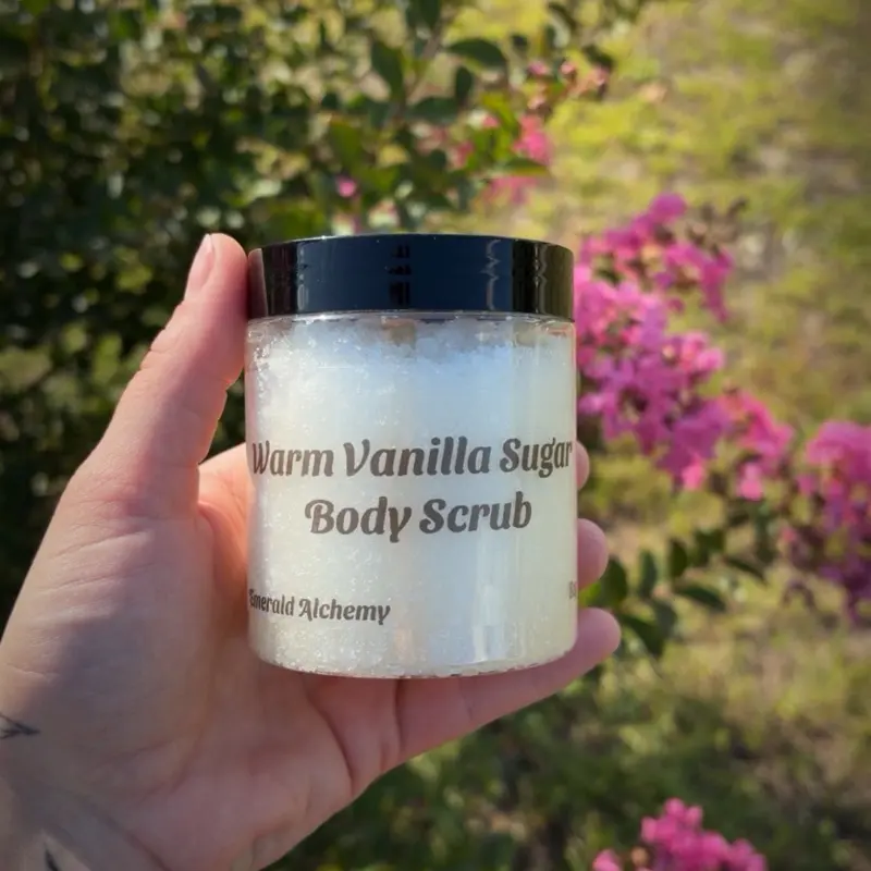 Warm Vanilla Sugar Body Scrub | Exfoliating & Moisturizing Sugar Scrub | Jojoba, Apricot, Avocado & Vitamin E | 8 oz
