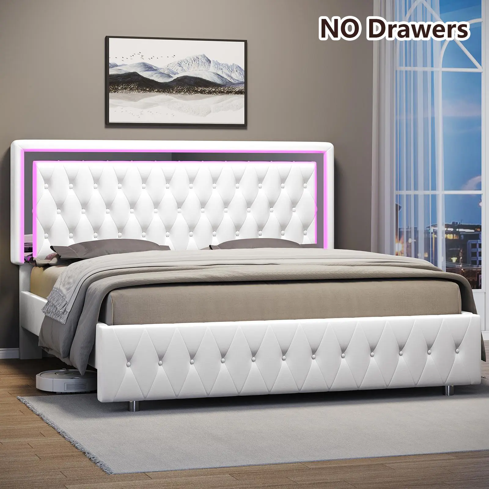 White with LED & USB