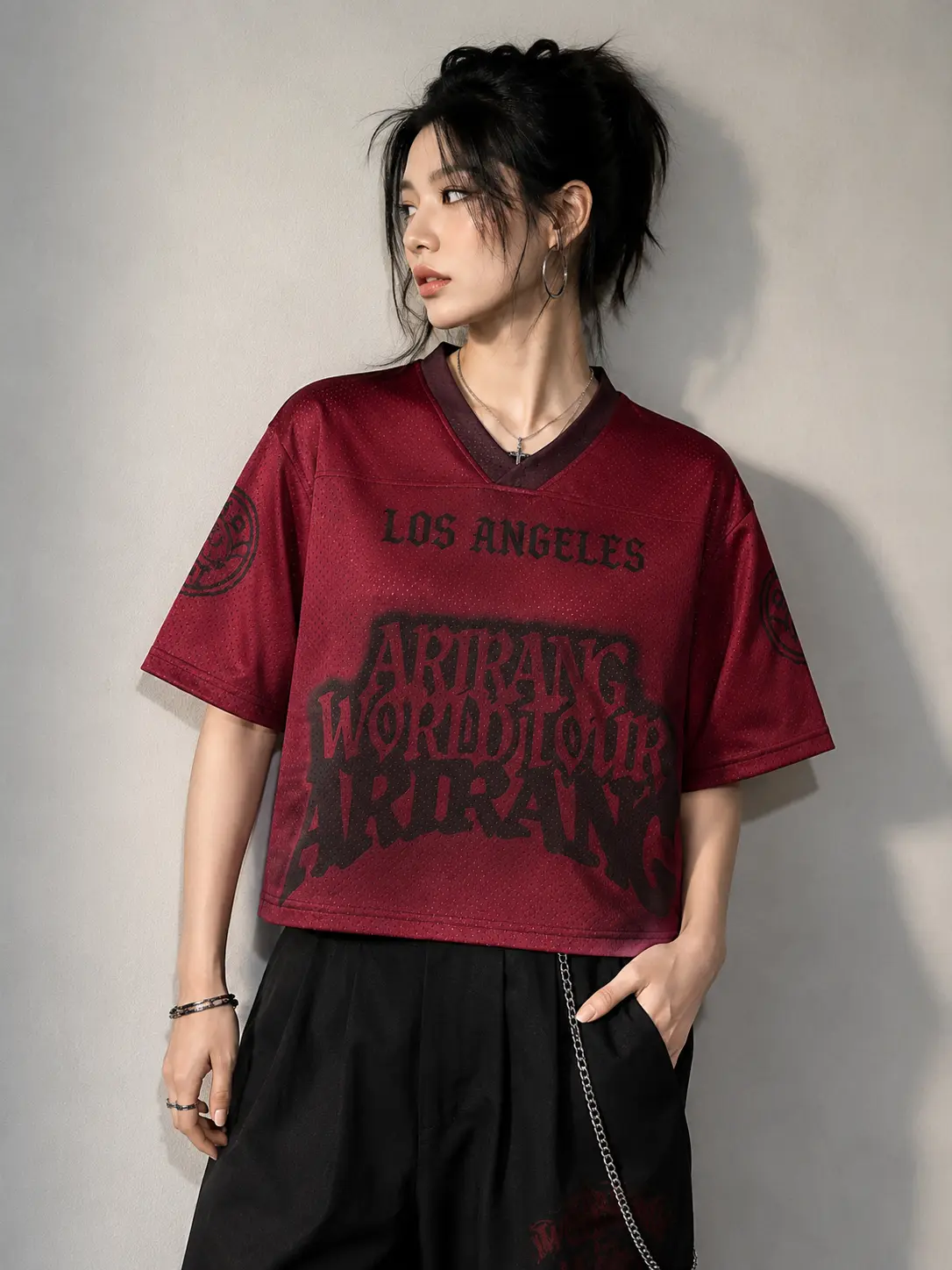 Arirang World Tour 2026 Boxy Mesh Jersey, BT Boys Fan Merch Shirt, Vintage Football Style Oversized Boxy Jersey, Kpop Inspired Concert Outfit
