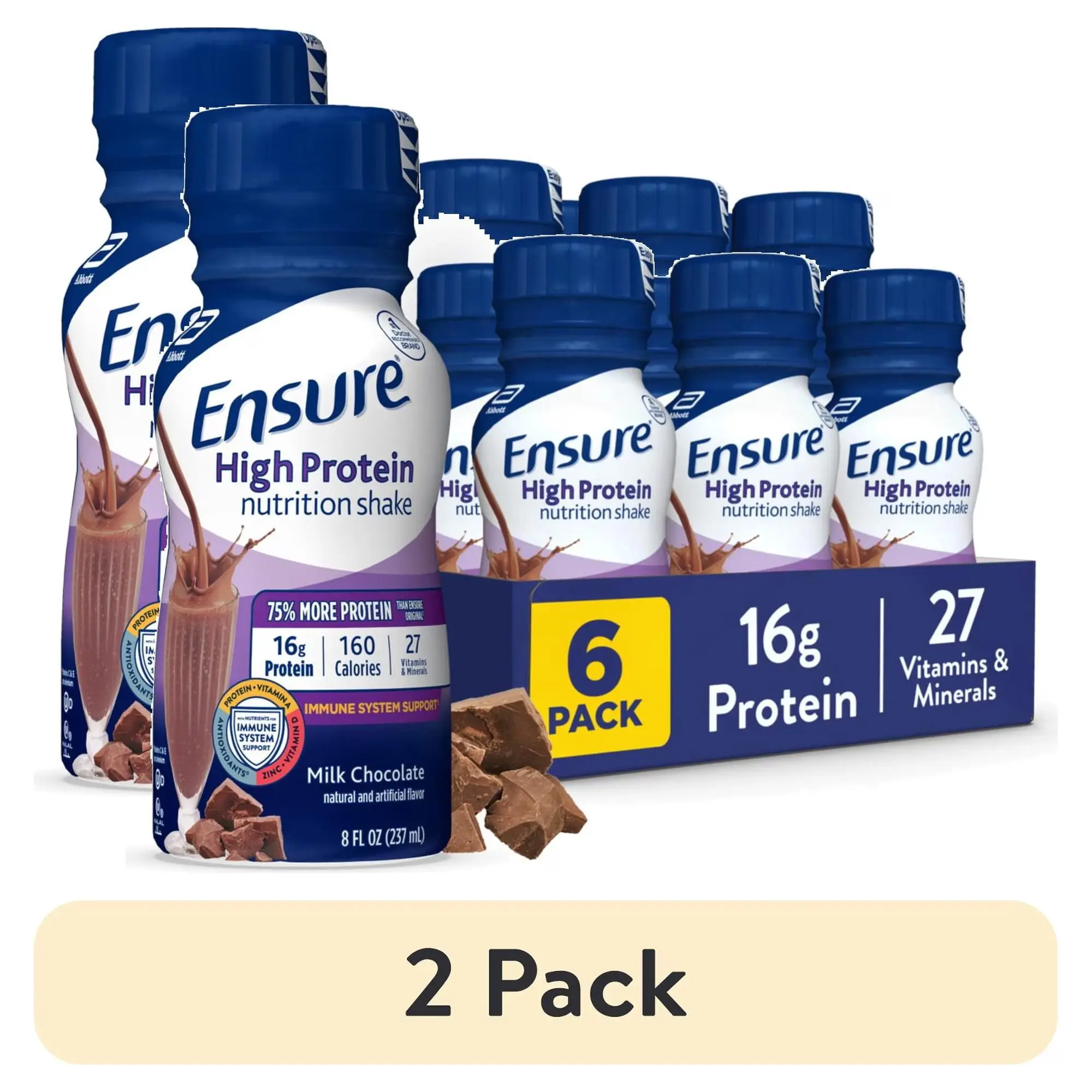 Ensure High Protein Nutrition Shake, Milk Chocolate, 8 fl oz, 6 Count