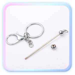 10 PCS Beadable Keychain Bars Bulk with Tassels for Keychain Making Kit Gifts for Women Men DIY Crafts