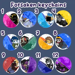 Forsaken keychain: all characters, Forsaken acrylic double sided charms