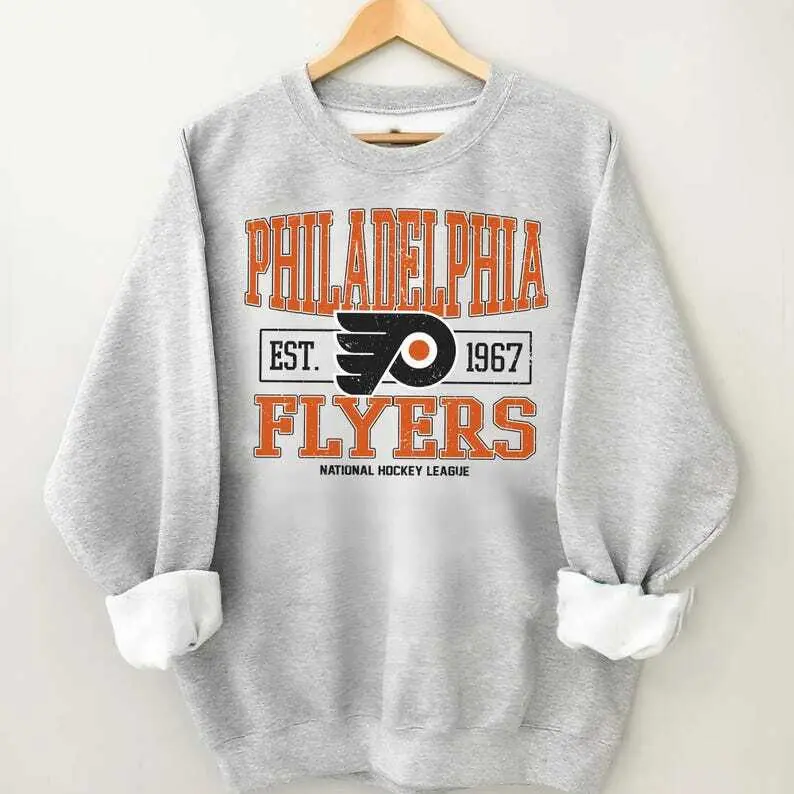 Vintage Philadelphia Flyer Sweatshirt \ T-Shirt, Philadelphia Flyer Sweater, Flyers T-Shirt, Hockey Fan Shirt, Retro Philadelphia Ice Hockey