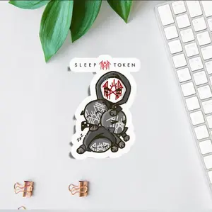 Trending Sleep Token sticker 2025, 2inch x 2 inch, 3x3inch, 4x4inch, 5x5inch, 6x6inch gift for fan, funny sticker 300325model#2