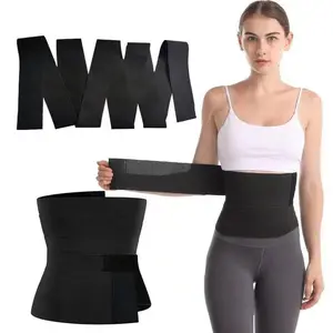Adjustable Elastic Compression Belly Wrap Strap, Long Yoga Waist Support Bandage for Shapewear Fit (Sports & Outdoor Fitness Accessory)