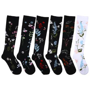 OIDEA 6 Pairs Compression Socks for Women 20-30 mmHg, Knee High Nurse Compression Stockings for Running Travel Recovery