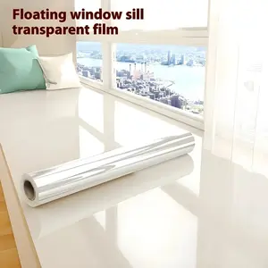 Volume 1[23.62 * 393.70 in ] high-definition transparent film, oil-proof paste, waterproof and oil-proof, reusable, used to protect the table against scratches, applicable to dining tables, desks, living rooms, coffee tables, desks and so on