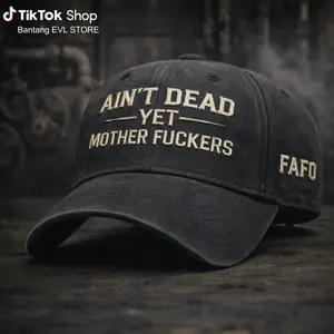 Ain’t D*ad Yet Statement Embroidered Washed Hat, Vintage Attitude Dad Cap, Hat Perfect Gift For Dad, Low Profile Dad Hat, Pigment Dyed Casual Headwear