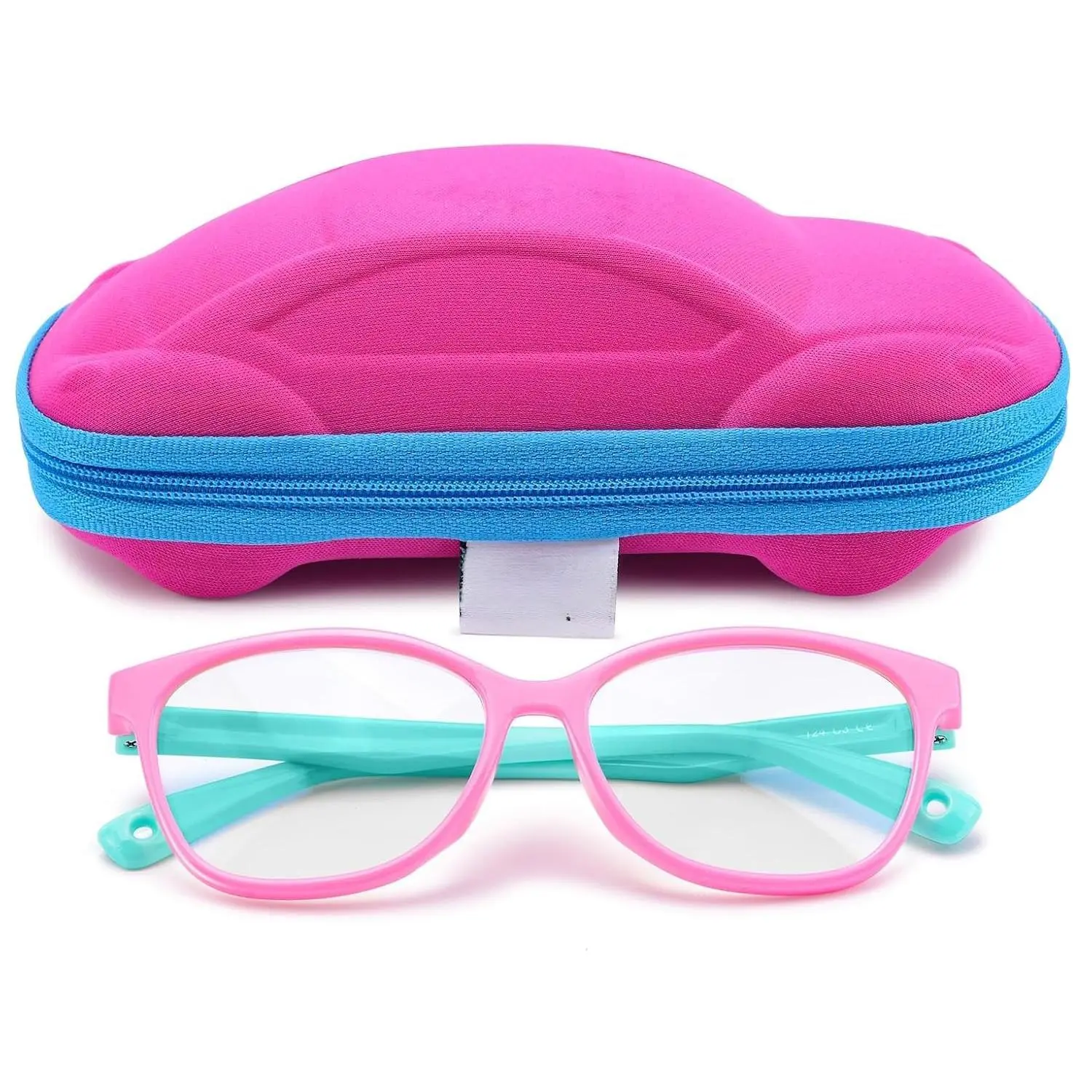 Kids Blue Light Glasses for Screen Time, Transparent TR90 Computer Glasses for Boys & Girls Ages 3-12 with UV400 Shield & Adjustable Elastic Strap, Age 3-12, Waterproof, Cute Look, Super Transparent Lens, Nonfragile