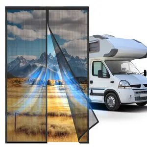 Magnetic RV Screen Door Curtain – Tear-Resistant Mosquito-Repellent Mesh for Camper, Travel Trailer, Fifth Wheel, Durable to Keep Bugs Out & Let Fresh Air in, Easy Installation & Pet-Friendly