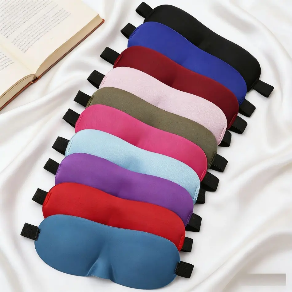 3D Contoured Eye Mask with Breathable Fabric for Total Blackout, Portable and Pressure-Free for Travel and Nightly Sleep, Travel Size, Sleeping Eye Mask, Non-Woven, Nighttime Sleep