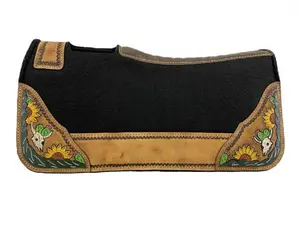 Pony Saddle Pad w/ Hand Painted Cactus & Skull