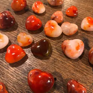 Carnelian Heart Stones