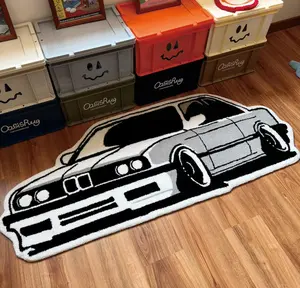 Car Cartoon Rug Decorative Floor Mat