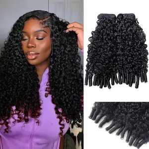 OQ HAIR Brazilian Virgin Burmese Curly Human Hair Bundles for Quick Weave 3 Bundles Traditional Sew in Hair Extension
