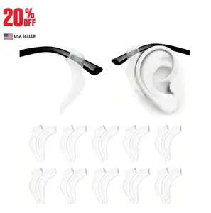 Soft Silicone Eyeglass Ear Hooks – 10 Pairs Non-Slip Grip Holders for Glasses & Sunglasses