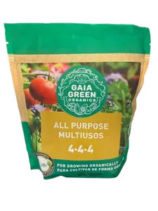 Gaia Green Organics All-Purpose Multiusos 4-4-4 Fertilizer 500g/1.1LB - 100% Organic, Versatile for Indoor & Outdoor Plants, Eco-Friendly
