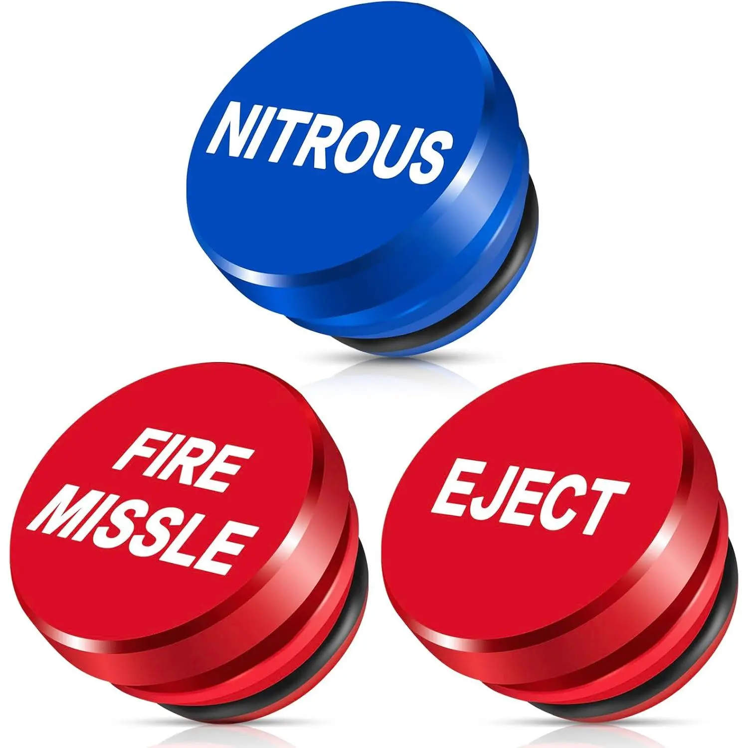 Cigarette Lighter Cover 3 Pcs, Cigarette Lighter Plug Cover Dustproof Waterproof, FIRE MISSILE EJECT NITROUS Button Aluminum Fits Most Automotive Vehicles and Boats with Standard 12 Volt Power Source