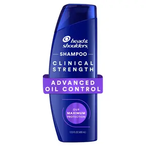 Head & Shoulders Clinical Strength Advanced Oil Control Shampoo, for Stubborn Dandruff, 13.5 fl oz