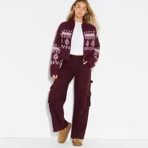 Women's Full Zip Mock Turtleneck Cardigan - Wild Fable
