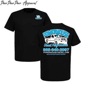 Powerhouse Diesel Performance T-Shirt, Graphic Logo Tee with Truck Design, Streetwear Apparel, Perfect Gift for Men & Diesel Fans Cotton Love