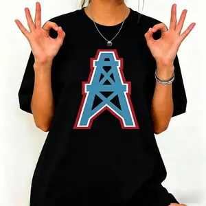 Heavy Houston Oilers Cotton T-shirt Print Casual 100 percent Streetwear Graphic summerwins