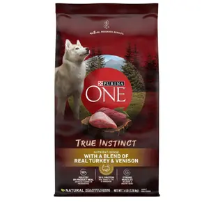 Purina ONE True Instinct With A Blend Of Real Turkey and Venison Dry Dog Food - 7.4 lb. Bag
