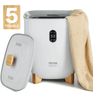 【Summervibes】VEVOR Towel Warmer Bucket,  25L Heated Towel Warmer with LED Display, Large Blanket Warmers for Bathroom, 20/40/60/90 Mins Timer and Temperature Setting, for SPA, Home, Countertop, Floor, Gray