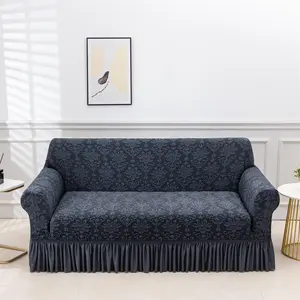 Jacquard Pattern Stretch Sofa Cover, 1 Count Solid Color Sofa Slipcover, Dustproof Sofa Protector for Home Living Room, Home Decor, Couch Covers, Elastic Sofa Slipcover, Stretchable Sofa Cover, Washable Sofa Cover