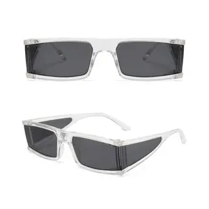 1pc Square One-Piece Personality Sunshade Fashion Glasses, Trendy Street Shades for Women, Perfect Beach Accessories for Summer. Stylish Glasses with UV Protection, Ideal for Outdoor Adventures, Beach Days, and Fashion-Forward Looks., Fashionable Frames S
