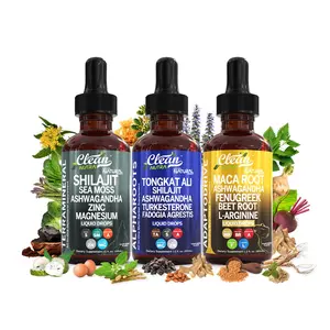 Clean Nutra Mind-Muscle Mineral Trio | Shilajit, Tongkat Ali, Maca Root & More for Energy, Strength & Mental Clarity Liquid Drops [TerraMineral + AlphaRoots + AdaptoDrive]