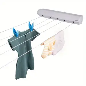 Portable Large-Capacity Clothes Drying Rack with 4 Rows for Indoor Balconies Bathrooms Courtyards Ideal for Winter Use and Storage Home