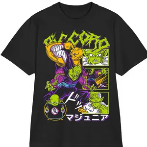 [SALES 40%] Dragon Ball Piccolo T-Shirt – Majunior Anime Fight Scene Graphic Tee