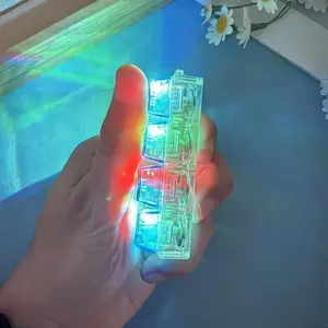 Keyboard Fidget Toy Stress-relieving Mechanical Keyboard with LED Lights Transparent Design Clicker Keychain for Gaming and Stress Relief