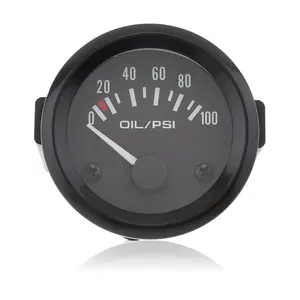 Oil Pressure Gauge Kit, 2" 52MM 12V 0~100PSI Universal Colorful LED Digital Oil Pressure Gauge with Oil Pressure Sensor