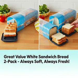 2 pack Plastic Bread Bin and Bread Storage Keeper Container with Lid, Pantry Bread Organizer for Loaf Bread and Food Storage, Clear with Gray Lid, 5.25" x 5.25" x 13.62