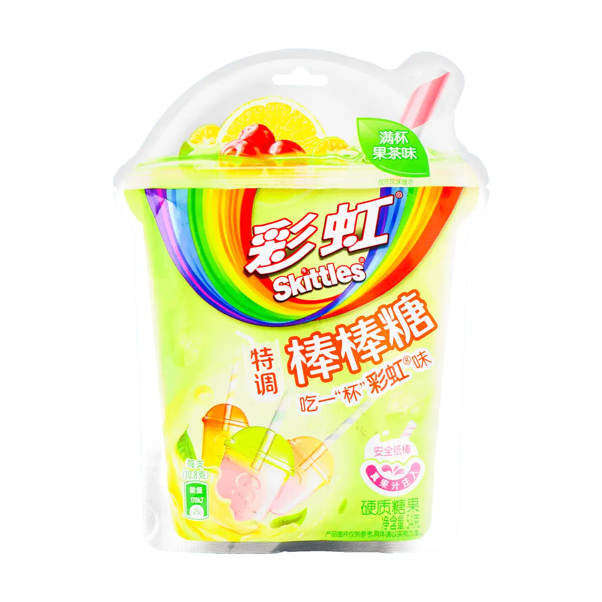 SKITTLES Skittles-Lolipop Fruit Tea Flavor 54g SKITTLES Skittles-Lolipop Fruit Tea Flavor 54g