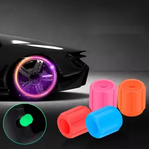 Luminous Car Accessories Tire Valve Cap, Universal for Automobiles, Electric Vehicles, Motorcycles, Gas Nozzle & Tire Pressure Valve Core Cover