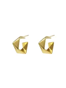 Geometric Origami C-Hoop Earrings