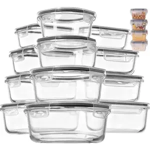 Airtight Glass Meal Prep Containers 12 Set | Microwave Safe, BPA-Free, Fridge & Leftover Friendly – Practical Mother’s Day Gift for Mom