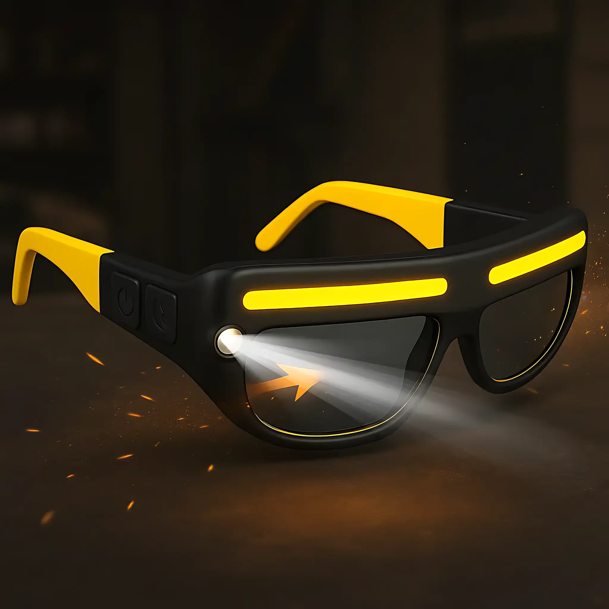 Glasses-Mounted LED Rechargeable Flashlight - Ultra-Bright 5-Mode Waterproof USB Rechargeable Spotlight, 230° Wide Beam Motion Sensor Hands-Free Lamp for Running, Camping, Led Rechargeable Flashlights