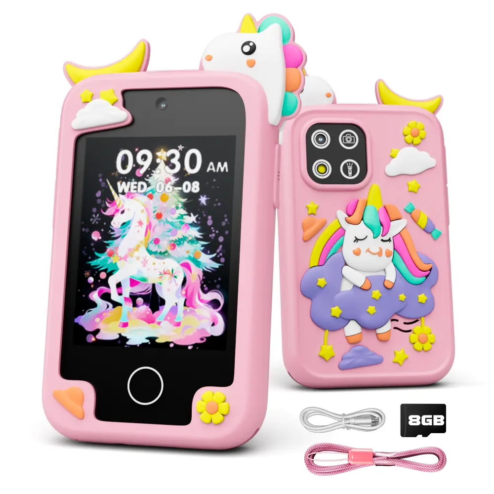 AmazingOcean Durable Kids Toy Tablet for 3-6 Years - 2.8'' Touch Screen Educational Device with Dual Cameras, Video Games, MP3 Music Player, Alarm, Calculator, 8GB Card, ABS Build, Comics, Transportation Themes, Easter Gift (Cells Included) Outdoorfun, 20